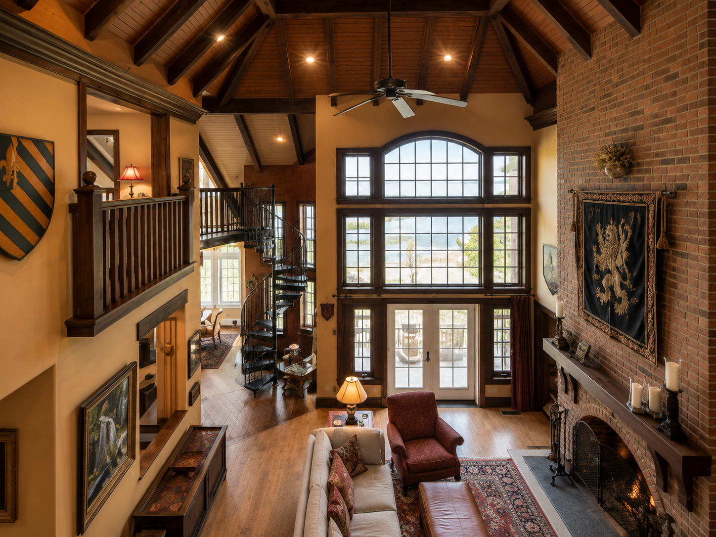 Two-story great room inside the Danneker residence